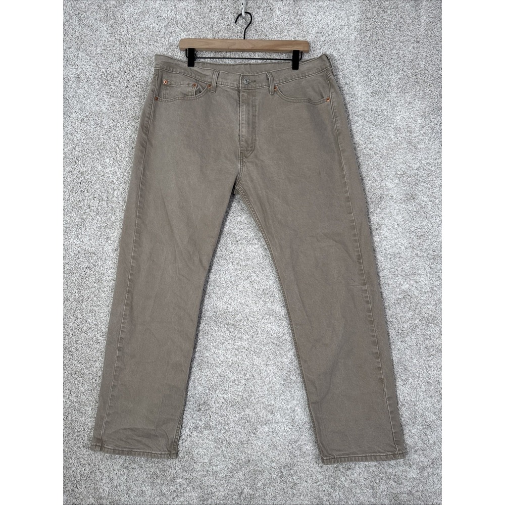 Levis 505 Jeans Mens Regular Fit Straight Leg Color Beige 38x30